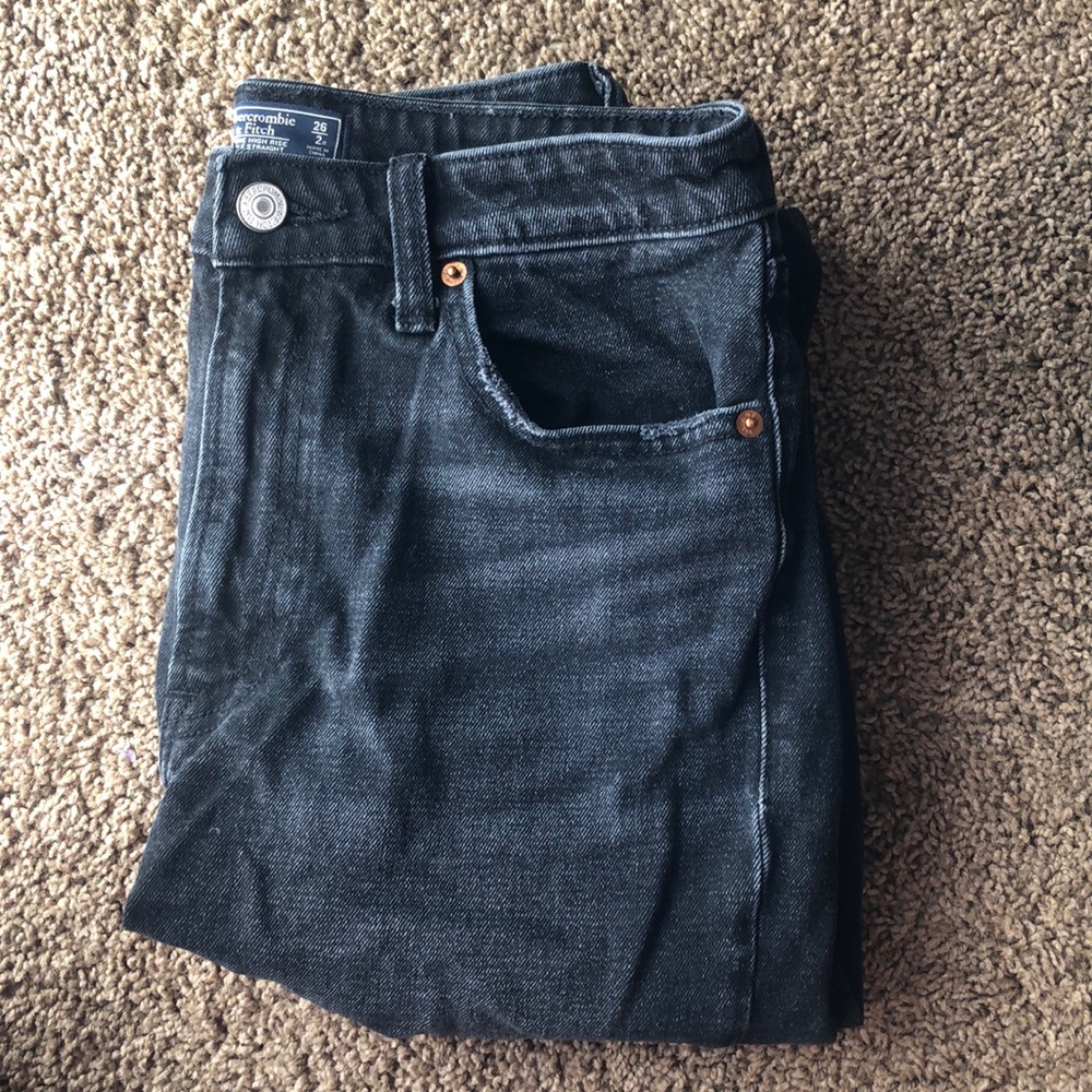 black high rise jeans